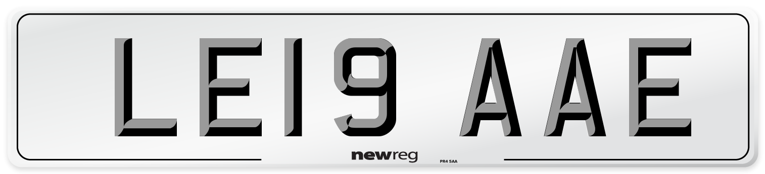 LE19 AAE Number Plate from New Reg